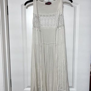 Maxi Open Front Drape Lacy Lightweight Duster Vest